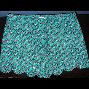 Crown & Ivy Scallop Shorts with Zebra print!